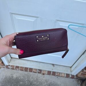 burgundy kate spade wallet